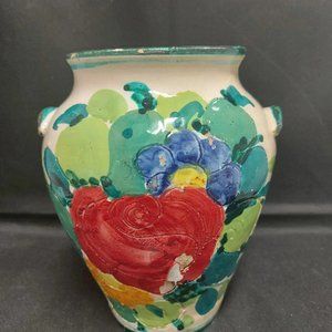 Vintage Floral Ceramic Vase